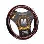 Оплетка на руль Autoprofi GL-1025 M RD.WOOD M 37—39 см экокожа красное дерево